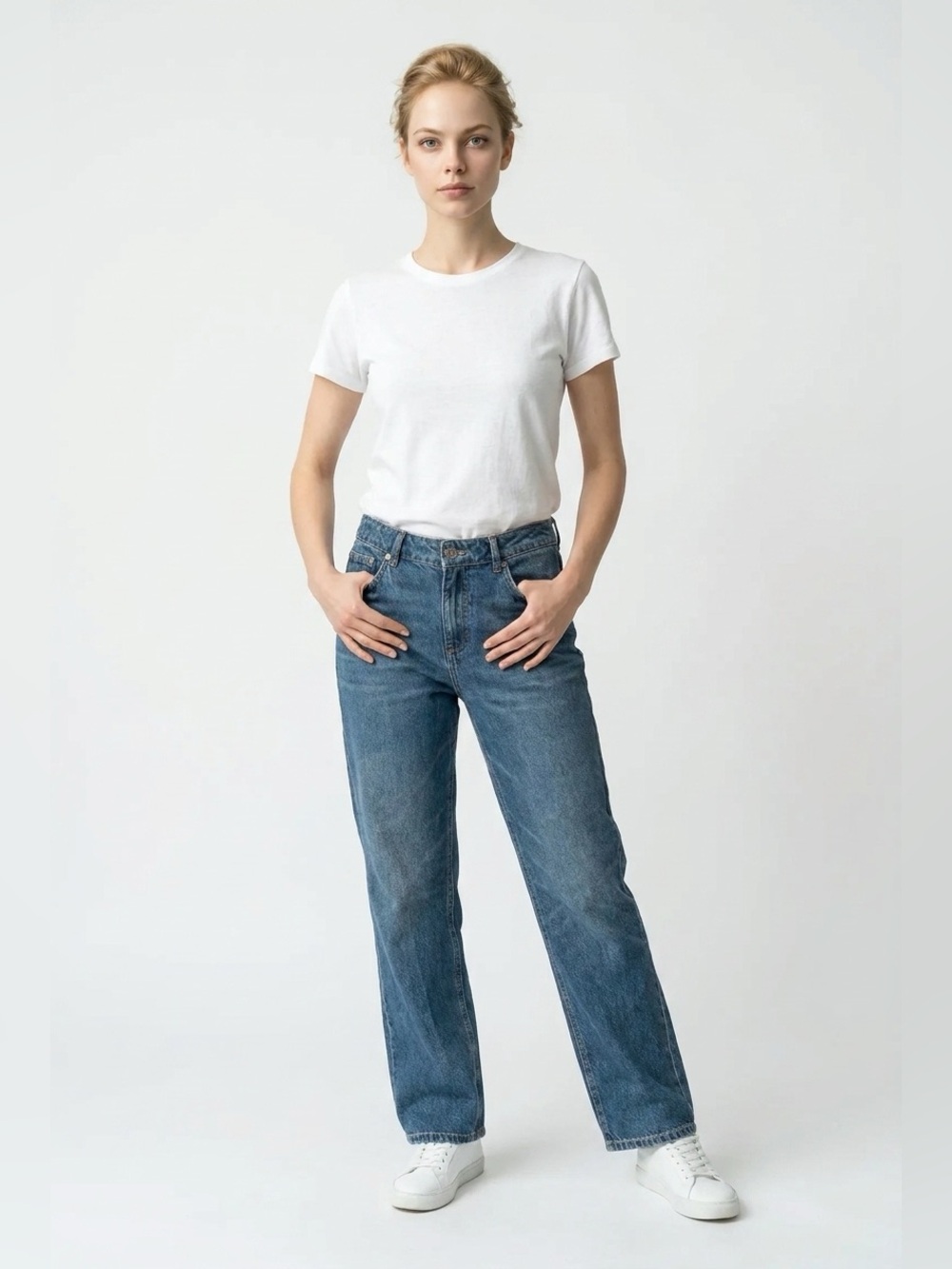 Slouchy organic blend jeans